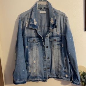 CISONO  EMBELLISHED PEARL WOMEN JACKET